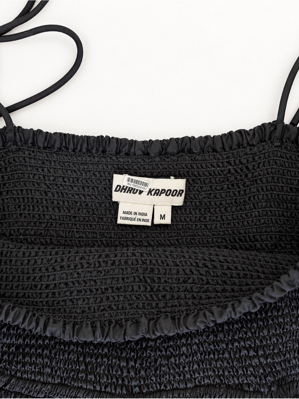 Smocked Black Midi Dress - Picture 2 of 5